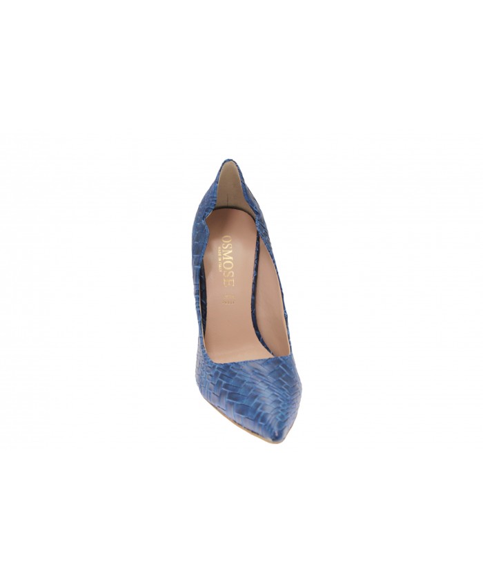 Escarpin Trycia: Tressé Bleu