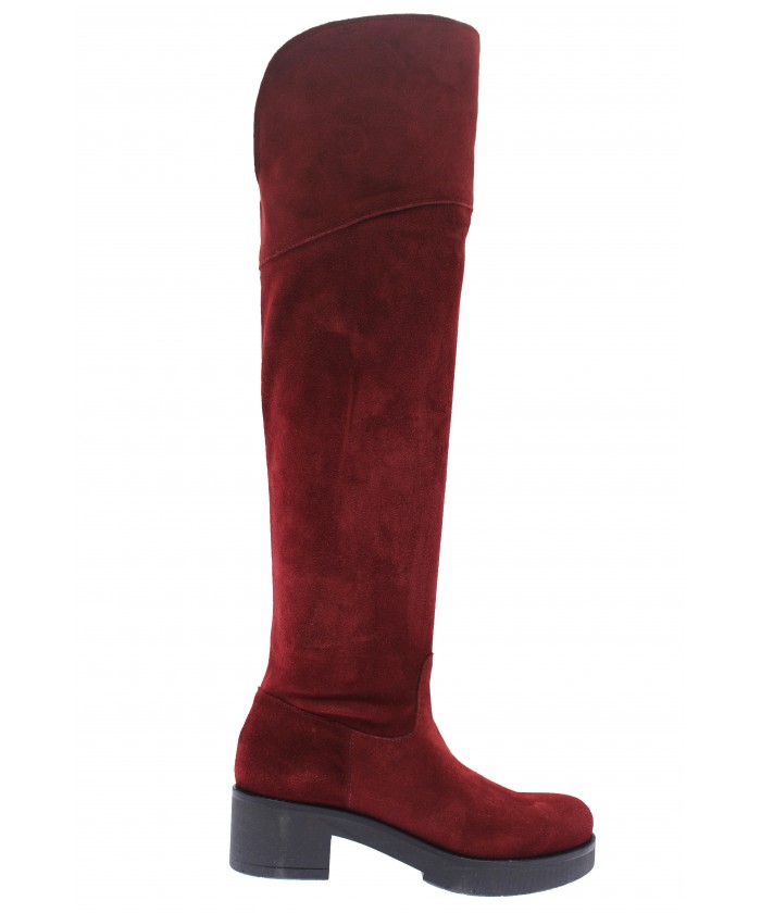bottes bordeaux daim