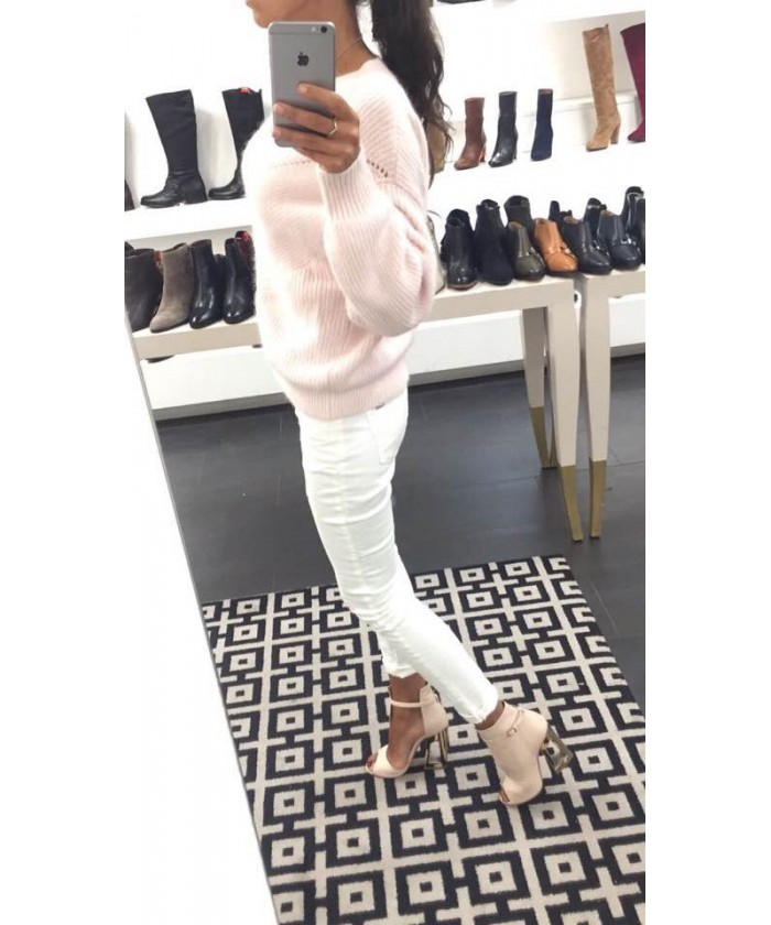 Bottines rose poudré sale