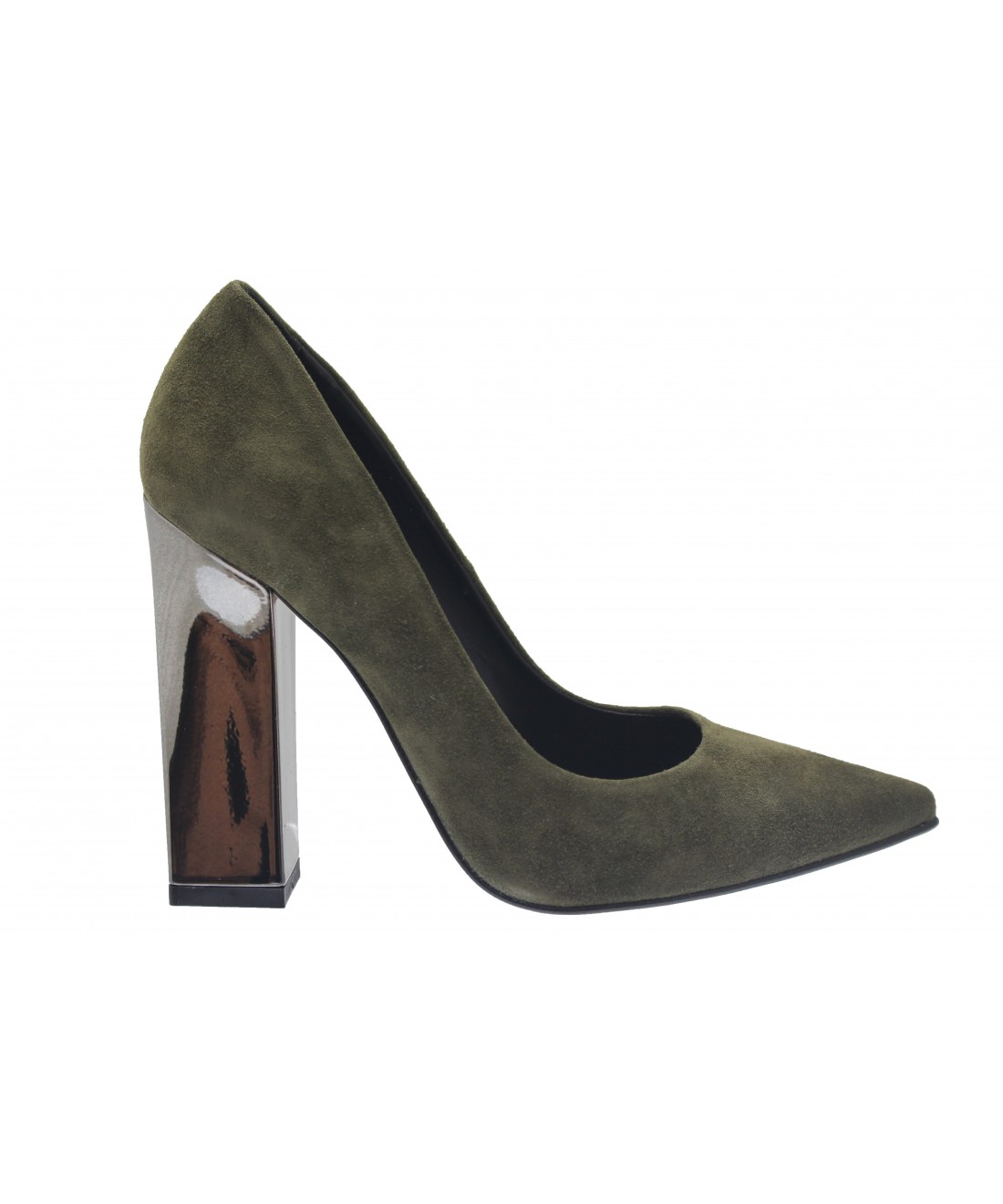 En Vintage Pointue Daim Chic Vert Osmose Escarpin Militaire La Touche OPTiukXZ