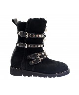 Botte Slaya: Daim Noir Cloutée 