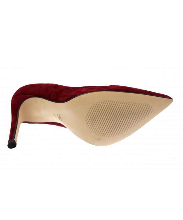 Escarpin Eden : Daim Bordeaux