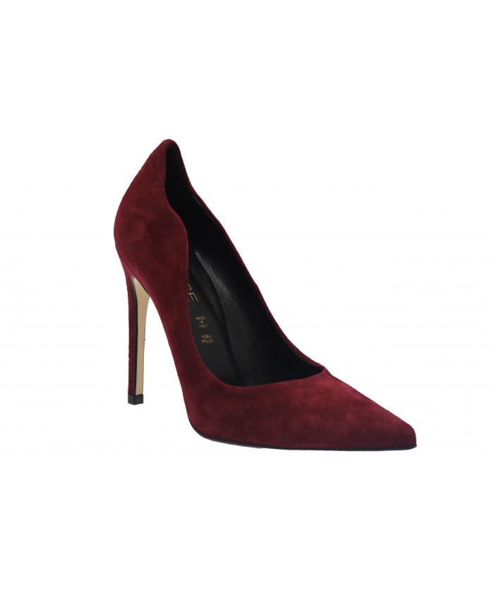 Escarpin Eden : Daim Bordeaux