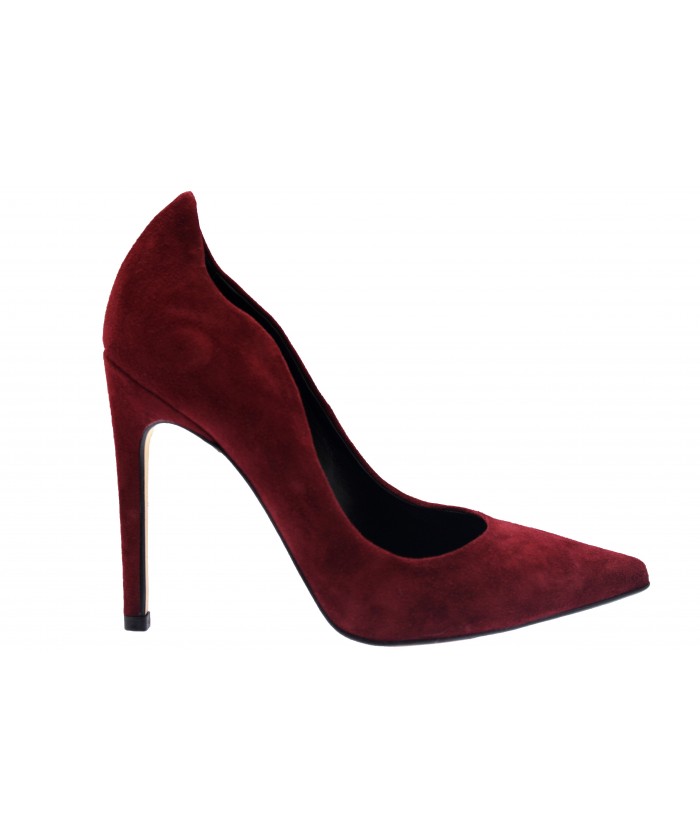 Escarpin Eden : Daim Bordeaux