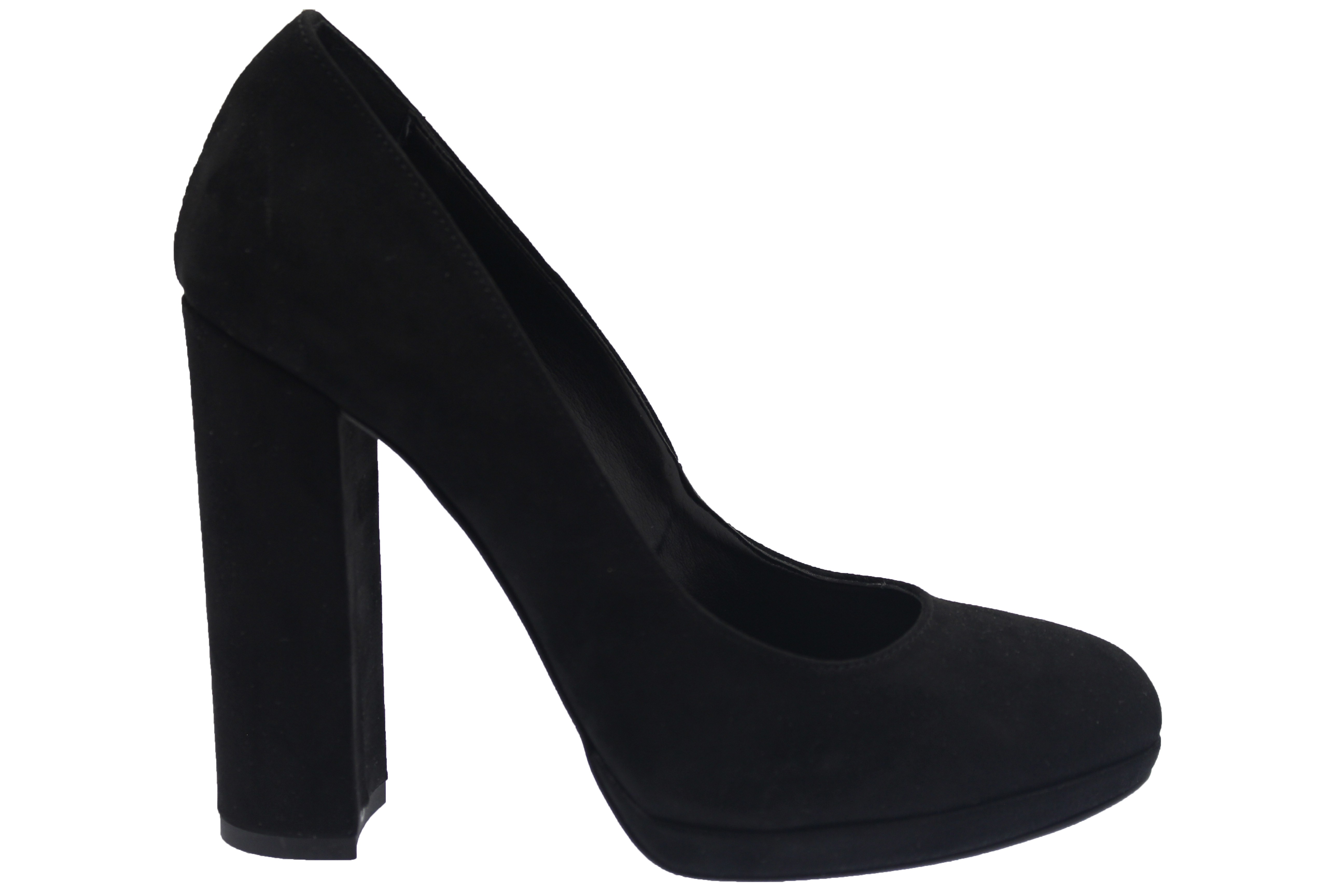 escarpin suedine talon carre