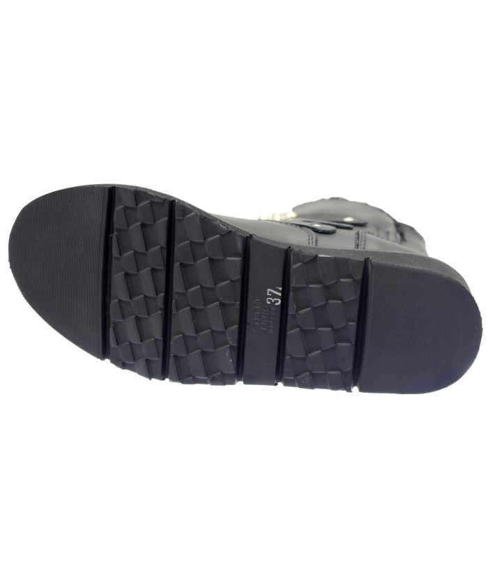 Bottine Sley : Cuir Noir Clouté