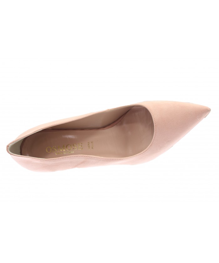 Escarpin Edenya : Daim Nude Mi-Talon