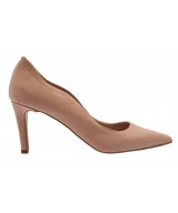 Escarpin Edenya : Daim Nude Mi-Talon