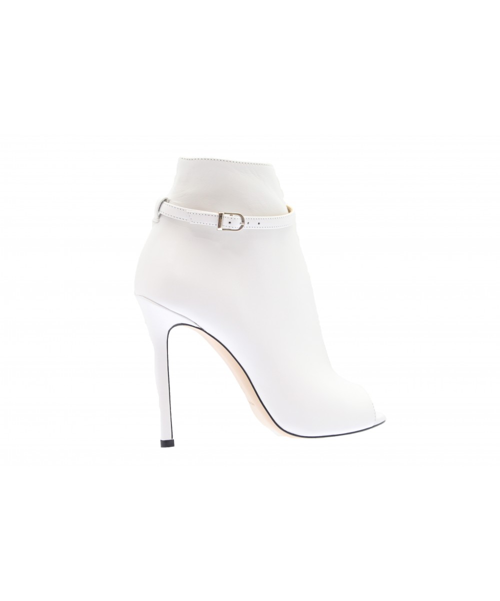 bottines à talons blanches