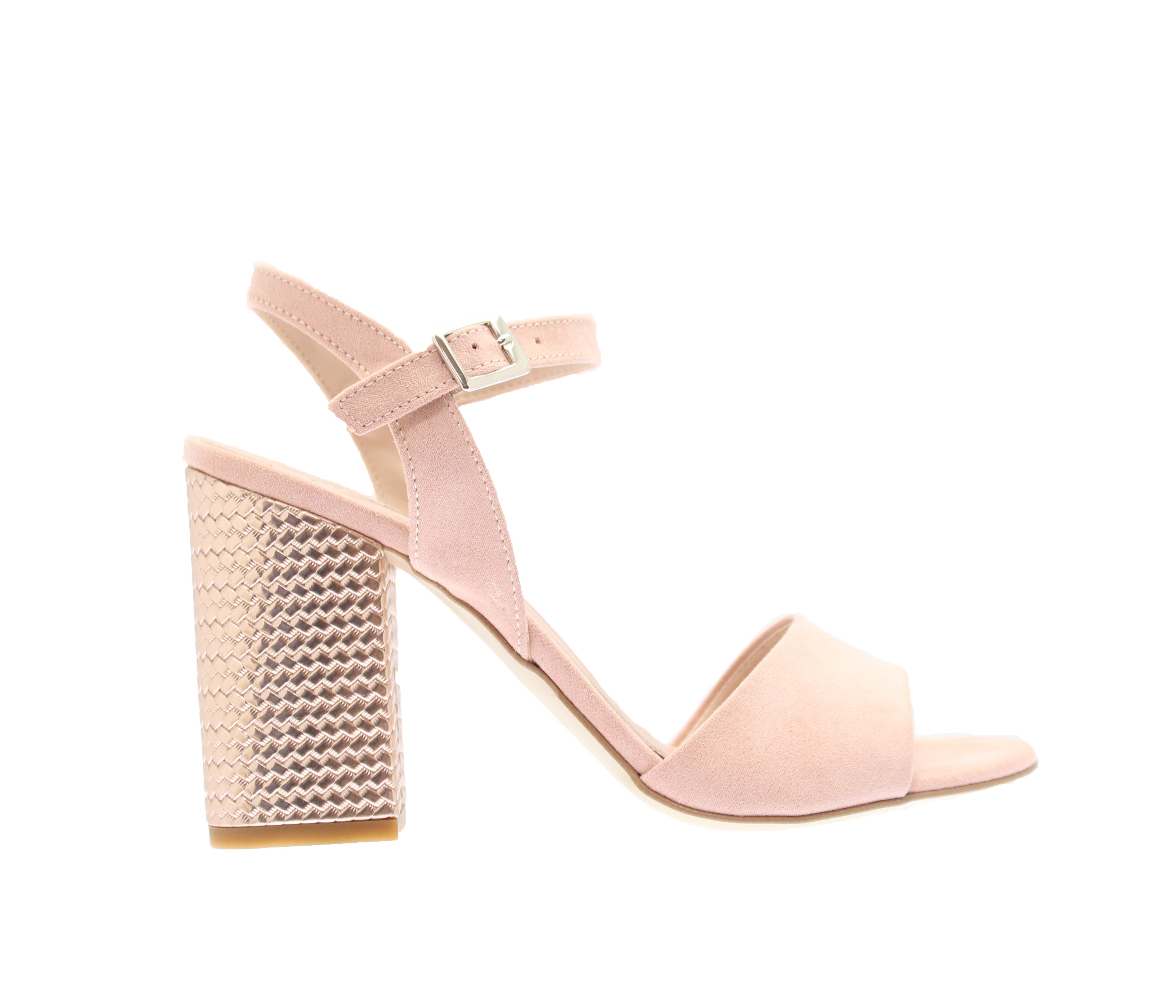 chaussure rose talon carre