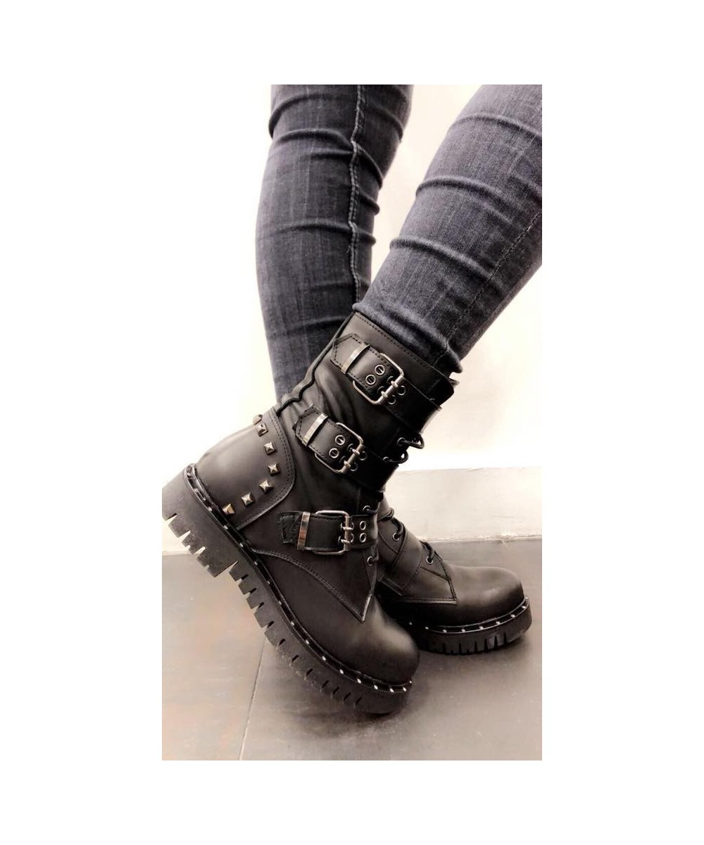 Kuisy Rangers Cuir Noir semelle large