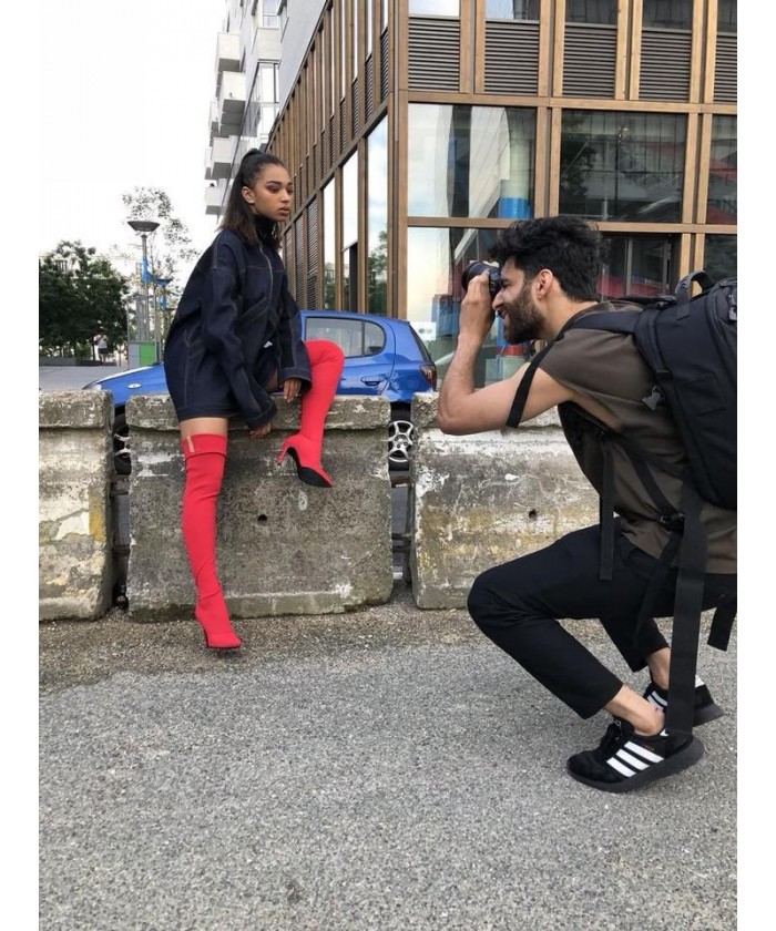 Cuissarde chaussette rouge outlet