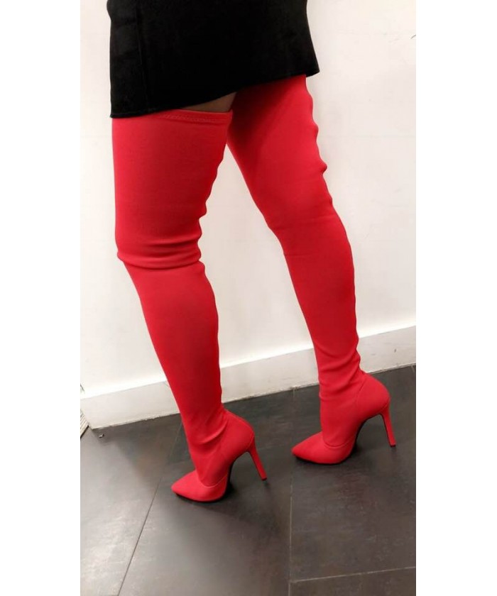 Cuissarde Manon: Stretch Rouge