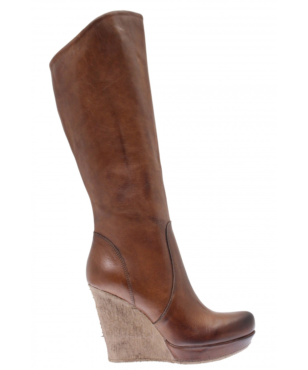 Bottes à sale talons compensés