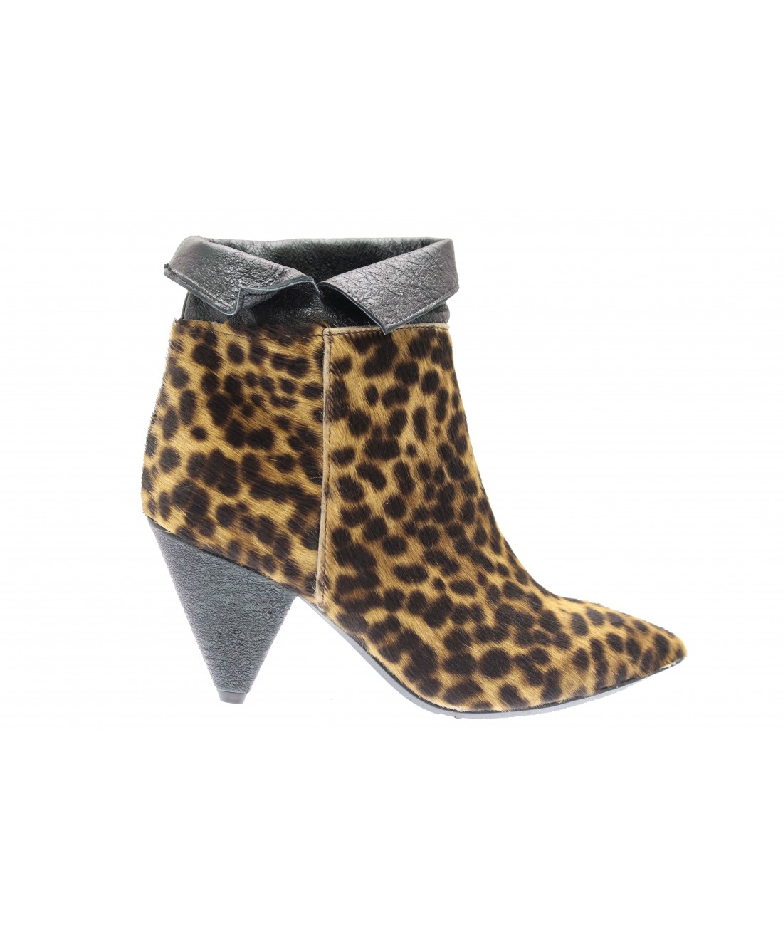 Bottines Léopard Pointure 37 Eram - Neuves En Cuir, Talon Bobine Moyen