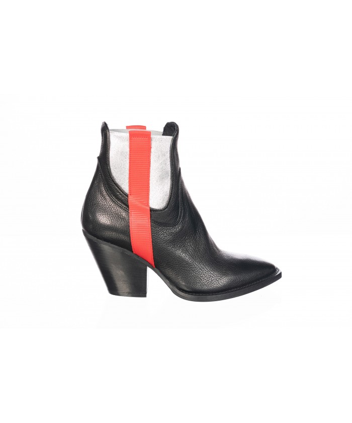 BOOTS NOIR ET ROUGE