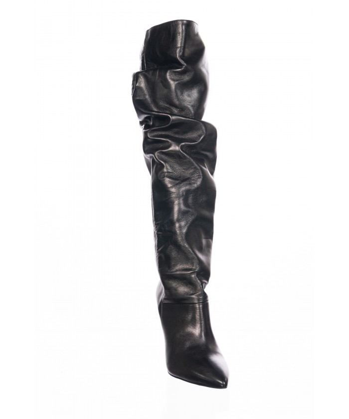 La version botte femme talon biseaut Must have sign e OSMOSE Shoes