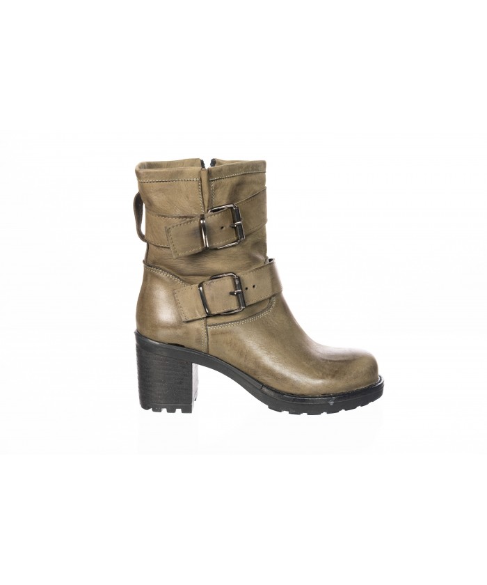 bottine cuir.femme.motarde avec talon bottine cuir.femme.motarde avec talon