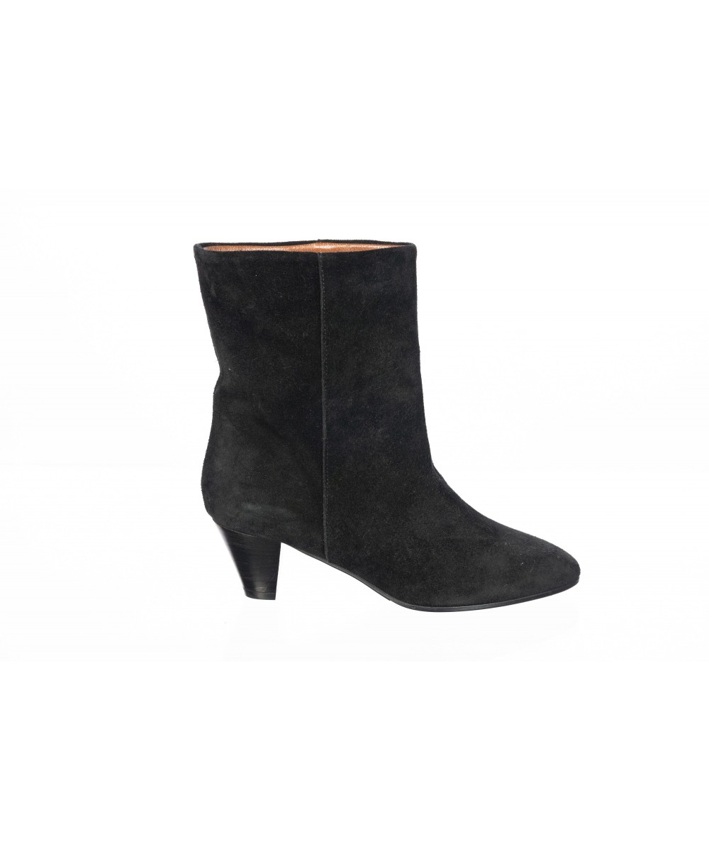 bottines noires femme petit talon