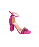 Sandale Ka: Daim leopard Fuschia