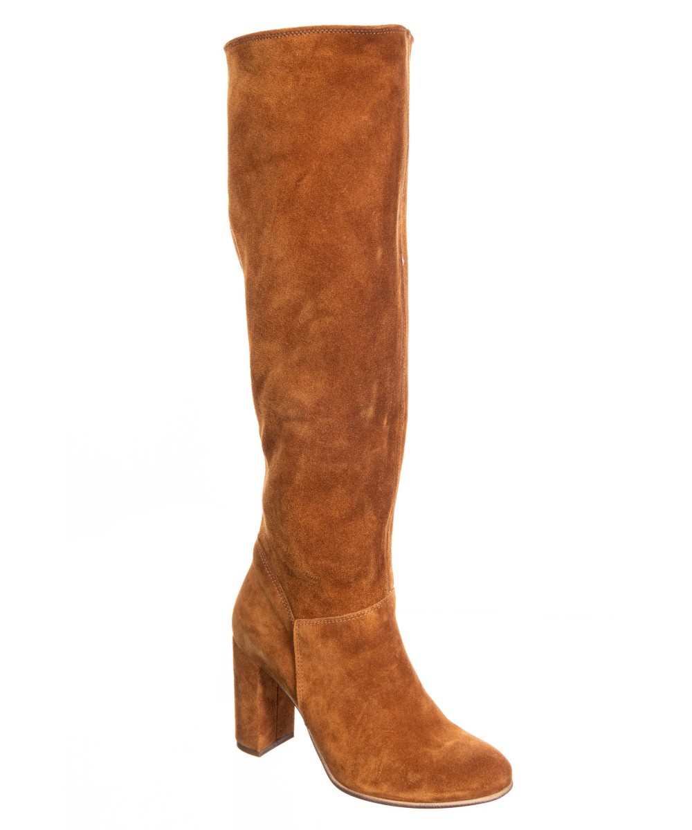 botte suedine camel
