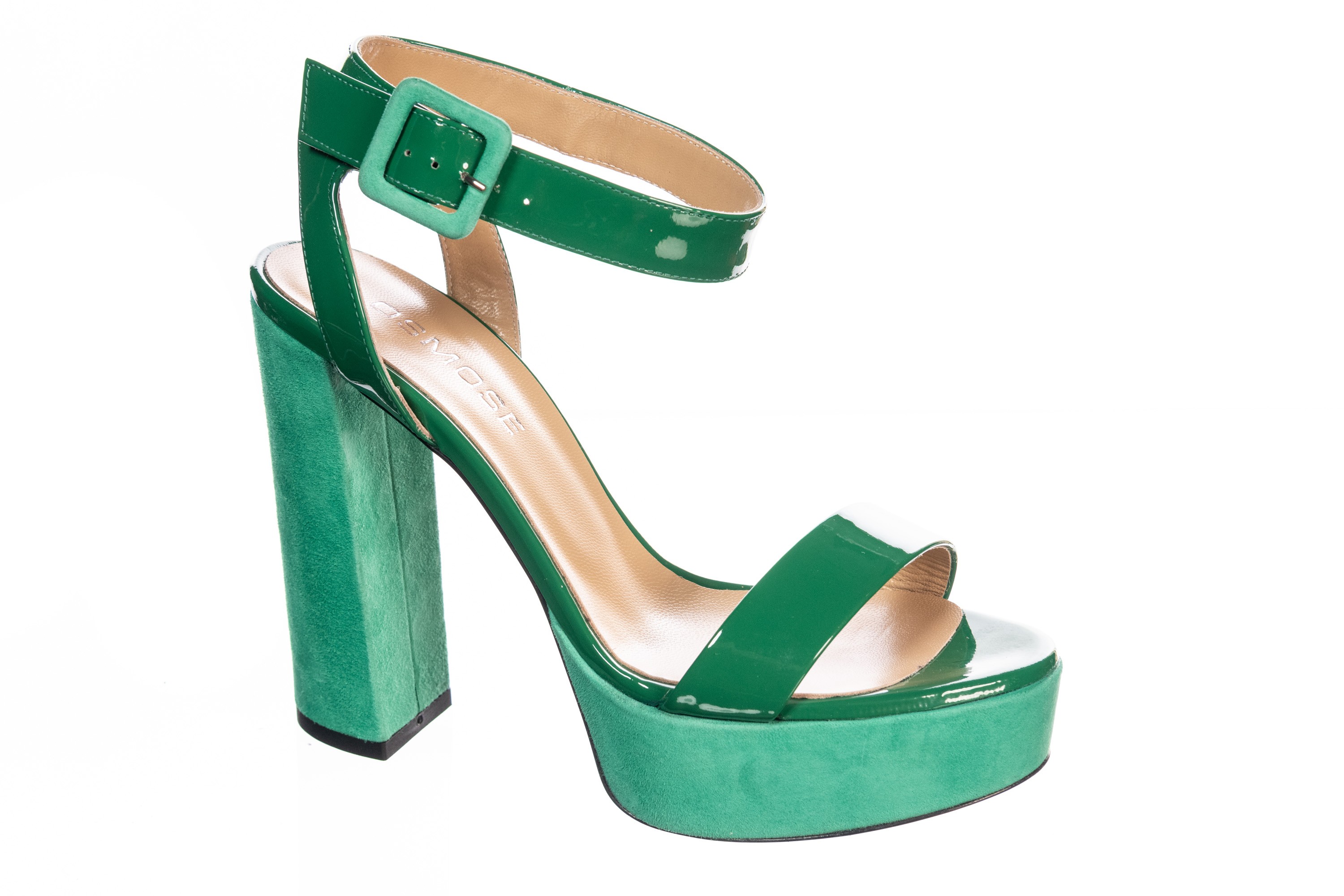 sandales a talons vertes