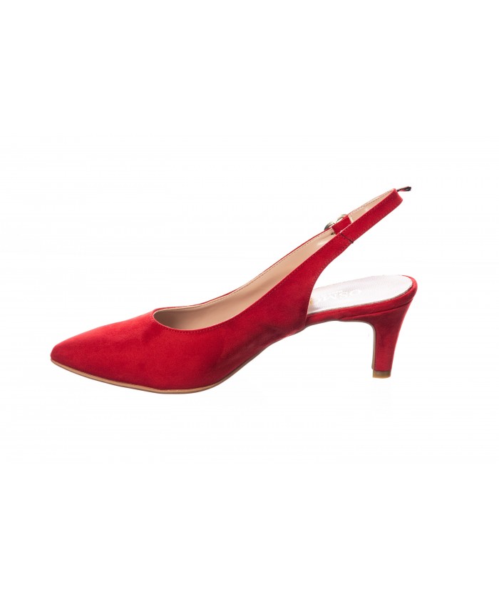 La touche de rouge sans trop de hauteur escarpin femme pointue OSMOSE