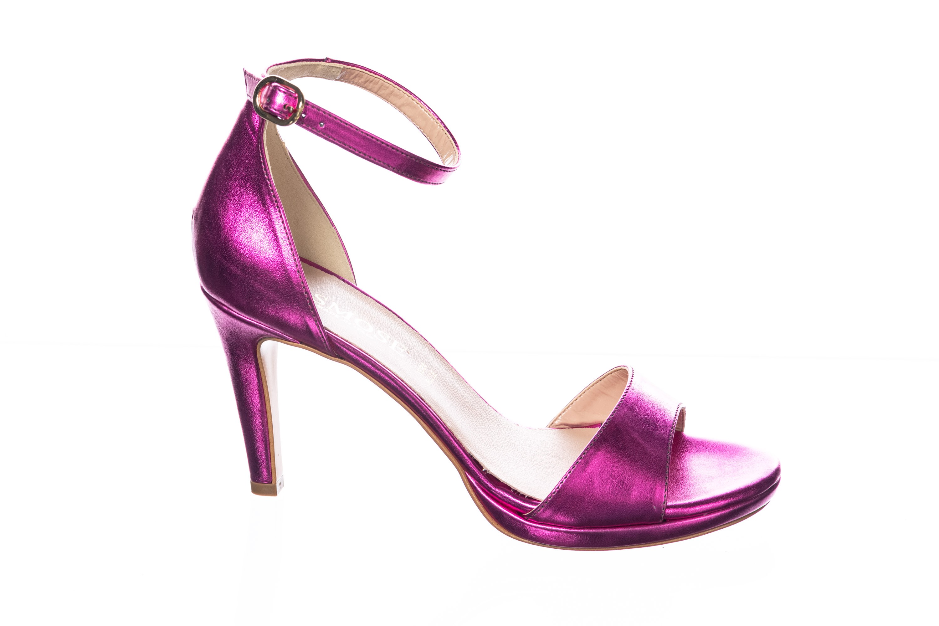 sandale a talon fushia