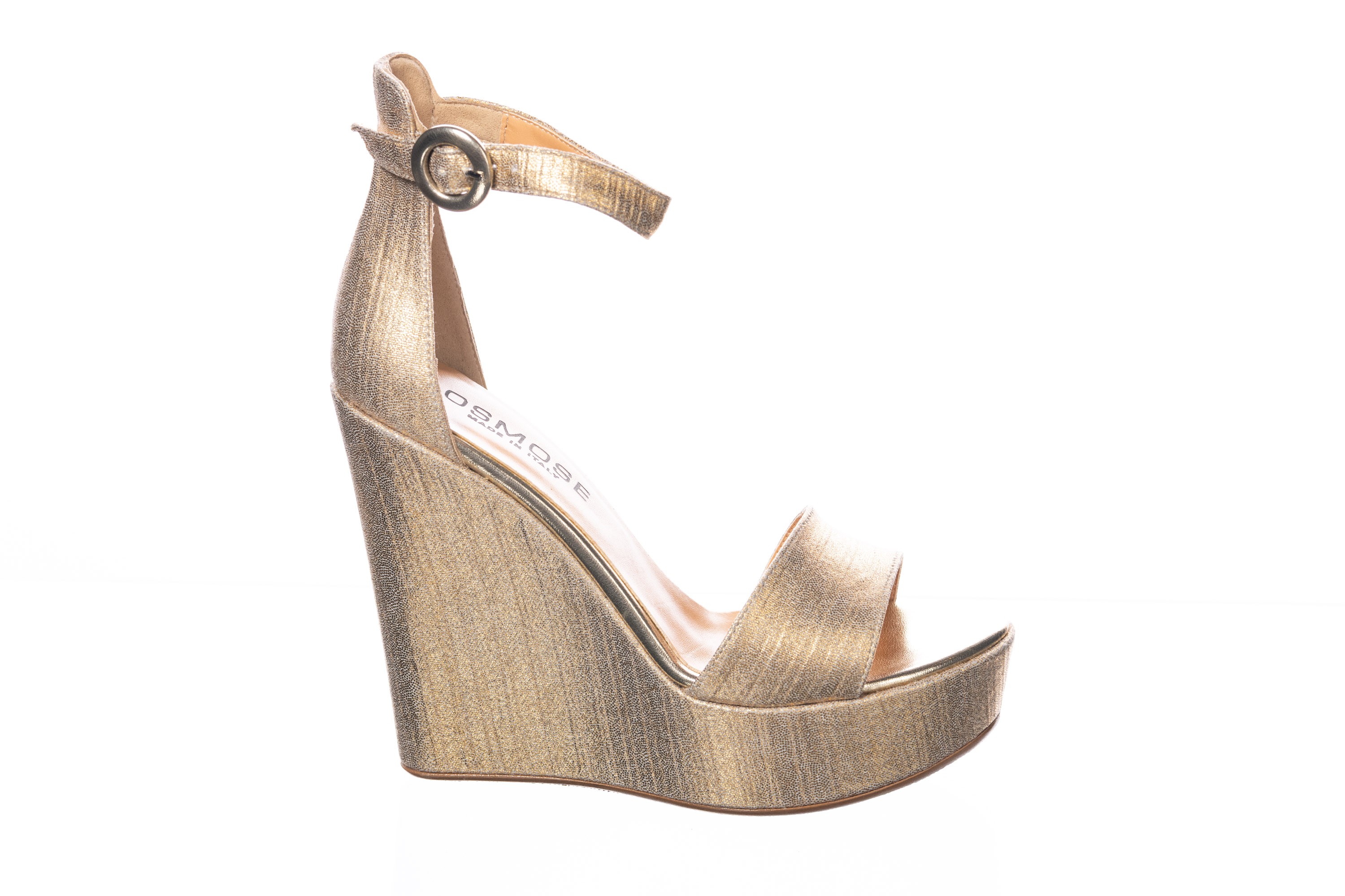 sandale compensee cuir femme