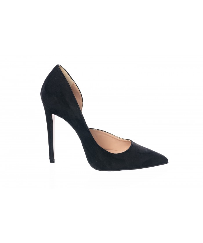 escarpin noir en daim