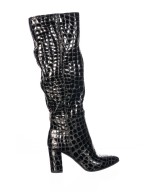 Botte  : Cuir  Croco Noir