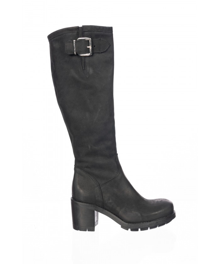 Bottes motardes top hautes femme