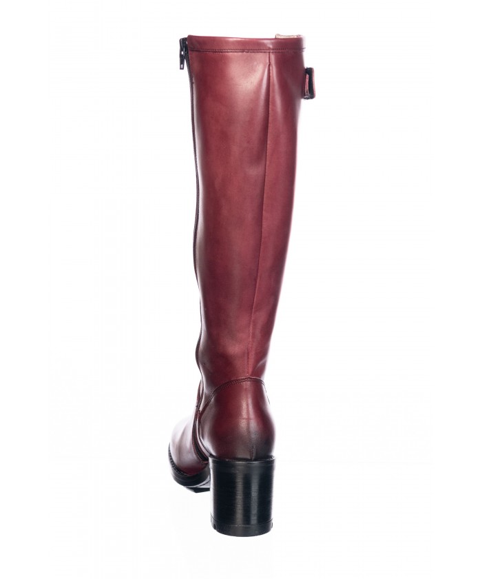 Bottes Motarde Cuir Vigne