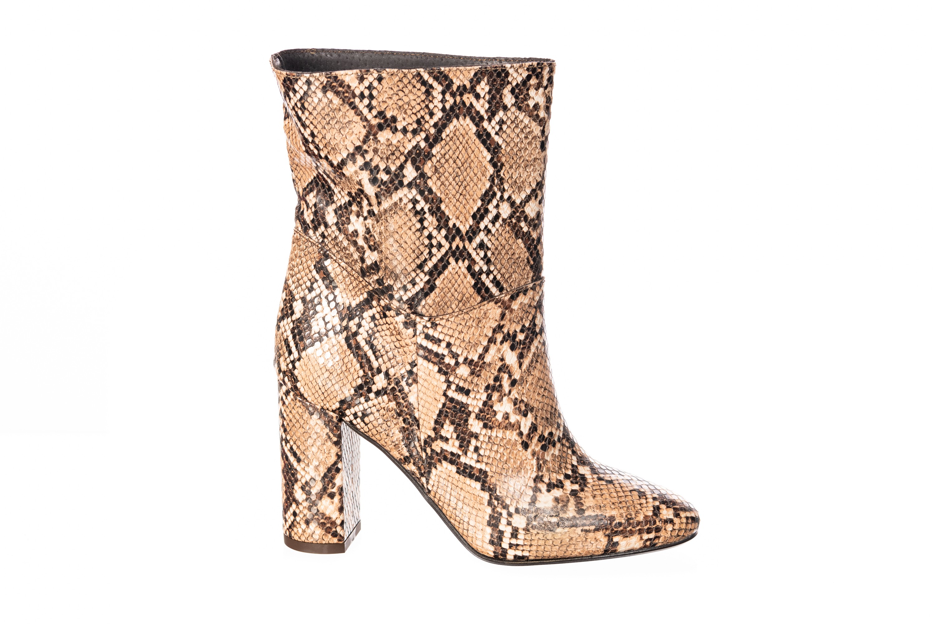 bottines python beige