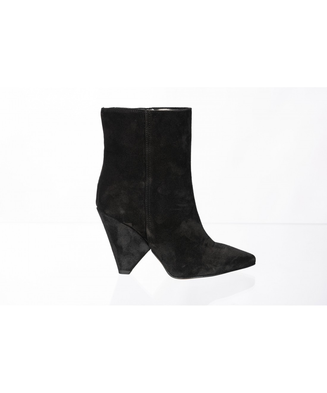 bottines a talon daim