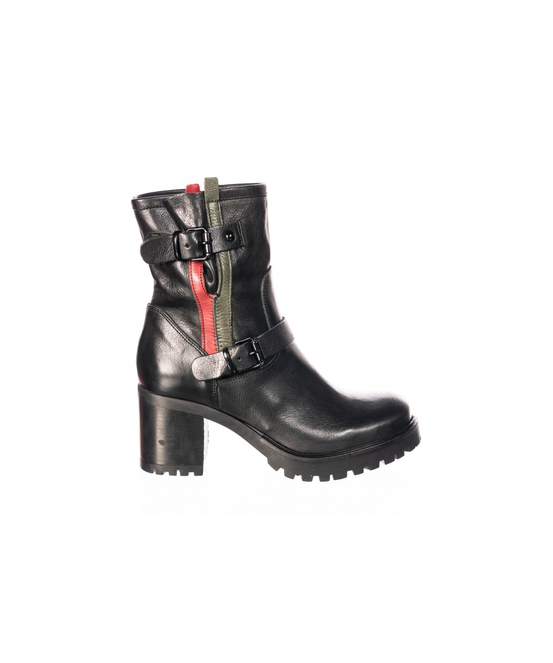 bottines noires motardes