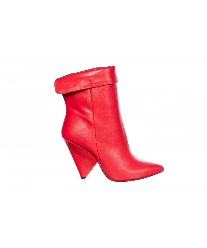 Bottine rouge talon top