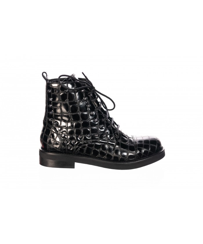 Bottine noire femme clearance plate