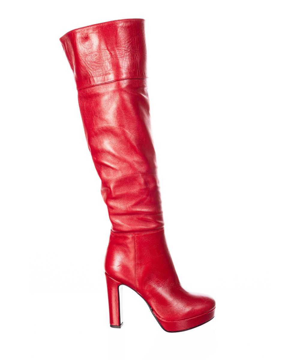 Buy > bottes rouges cuir > in stock