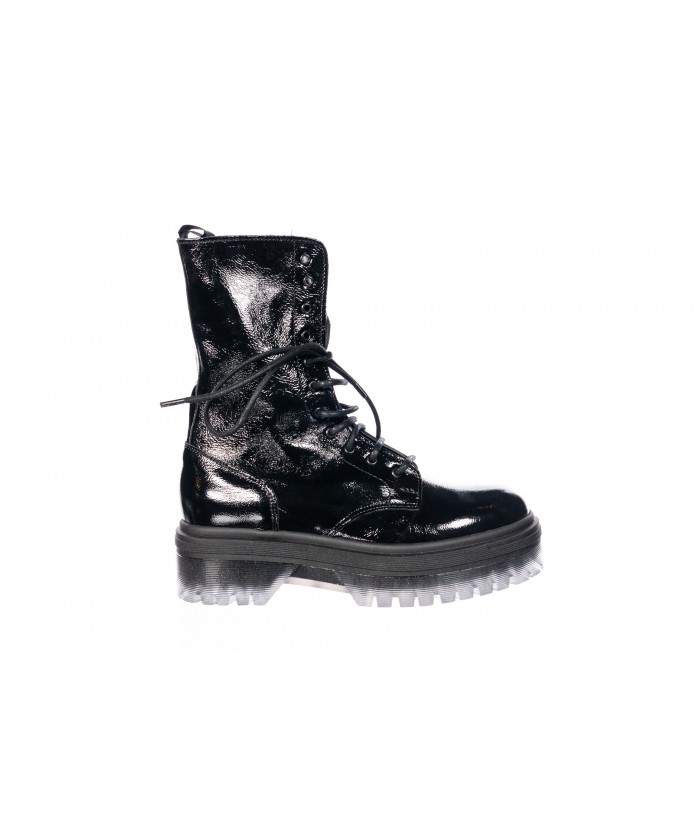 bottines a lacets vernis femme