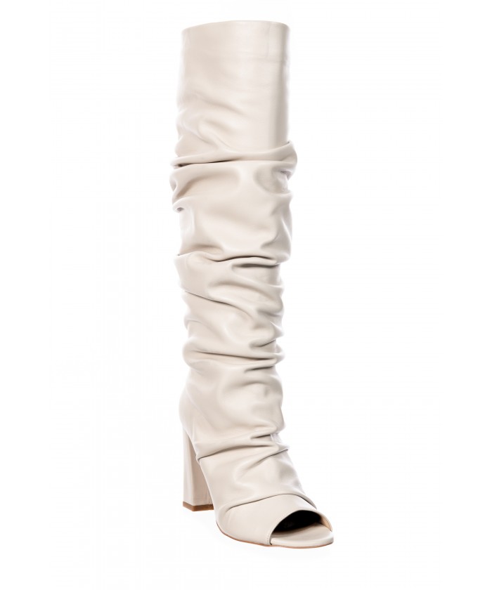 GIOIA CUIR BEIGE TALON CARRE