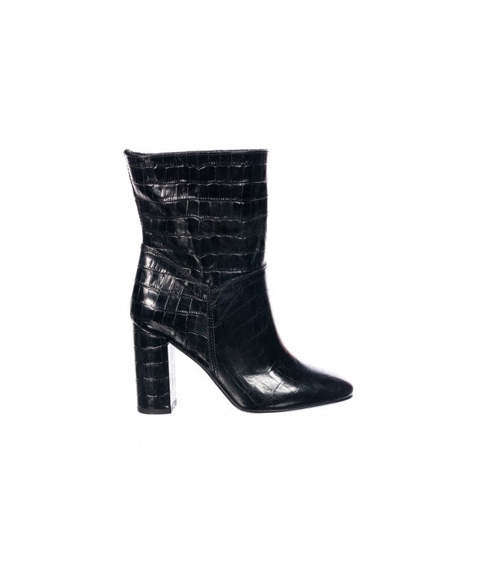 Bottine croco noir outlet