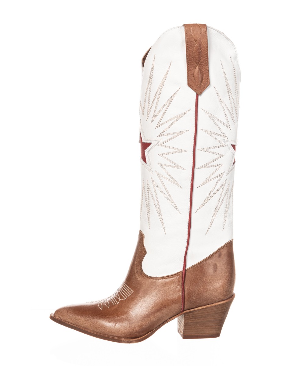 bottes cuir camel