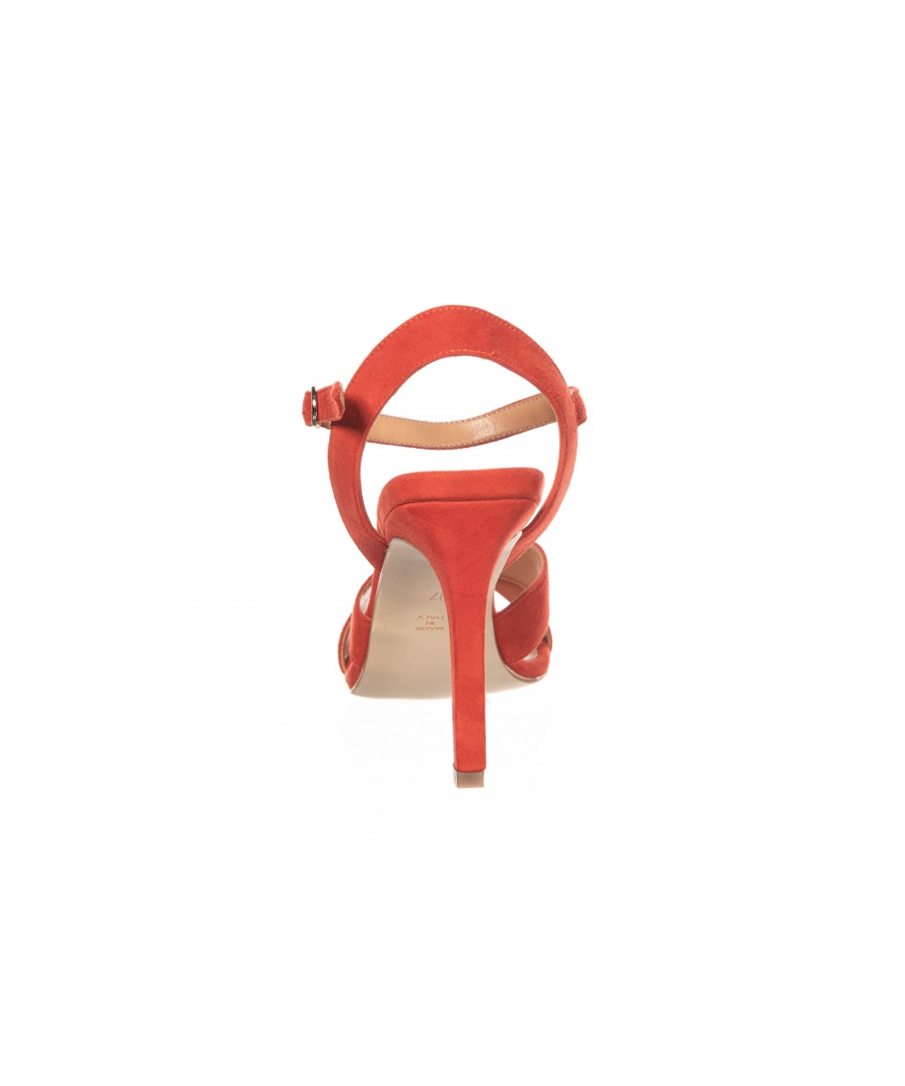 Gold Line Détail Daim bloc 5 cm talons hauts sandale orange Gold Line Détail Daim bloc 5 cm talons hauts sandale orange