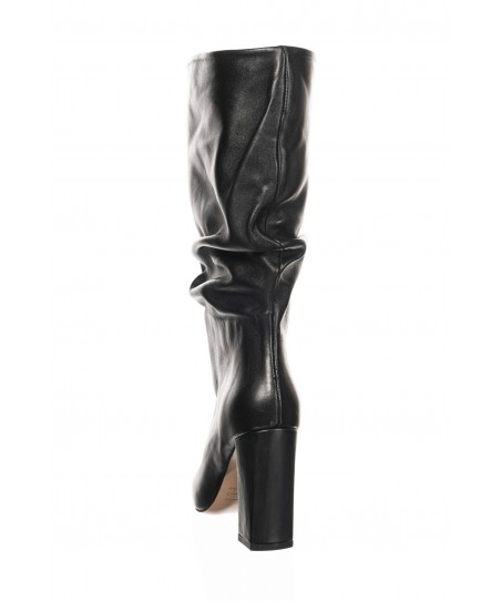 bottes plissées femme