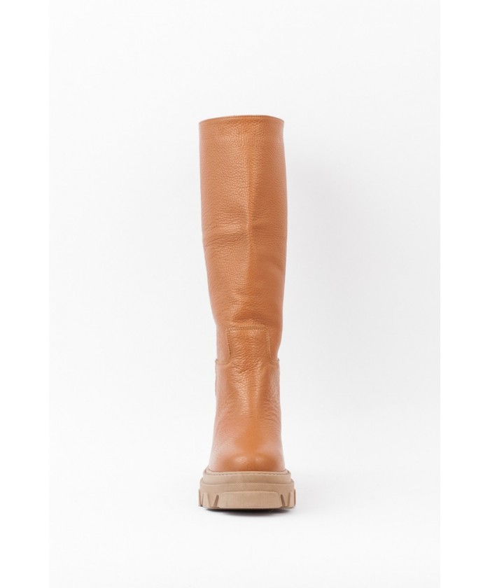 BOTTE BIKER CUIR CAMEL