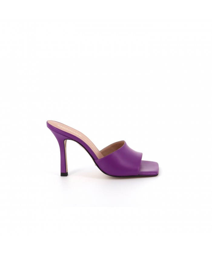 INAS MULE CUIR VIOLET