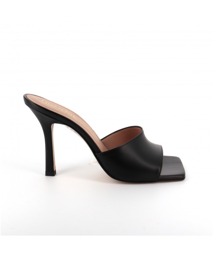 INAS MULE CUIR NOIR