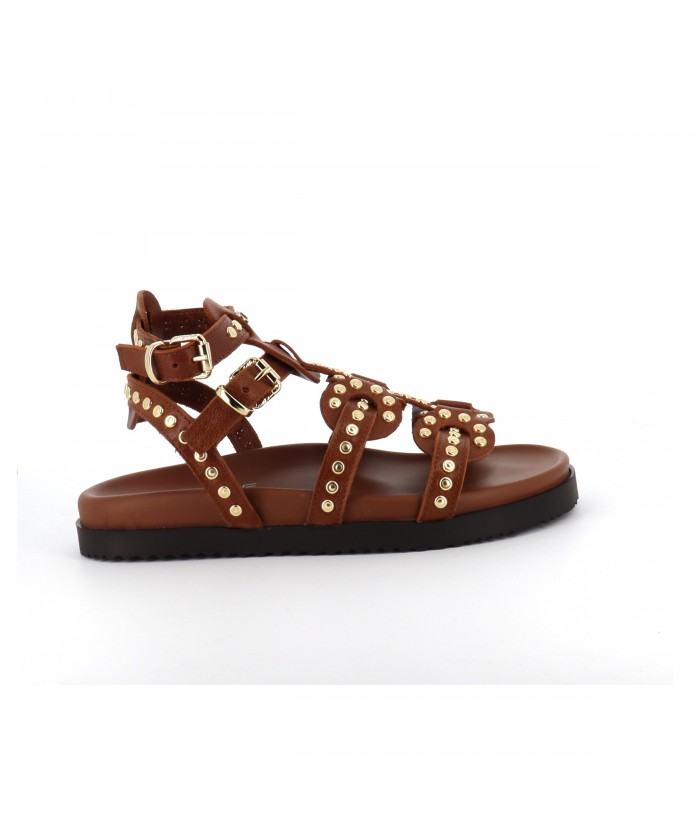SANDALE CLEA CUIR CAMEL...