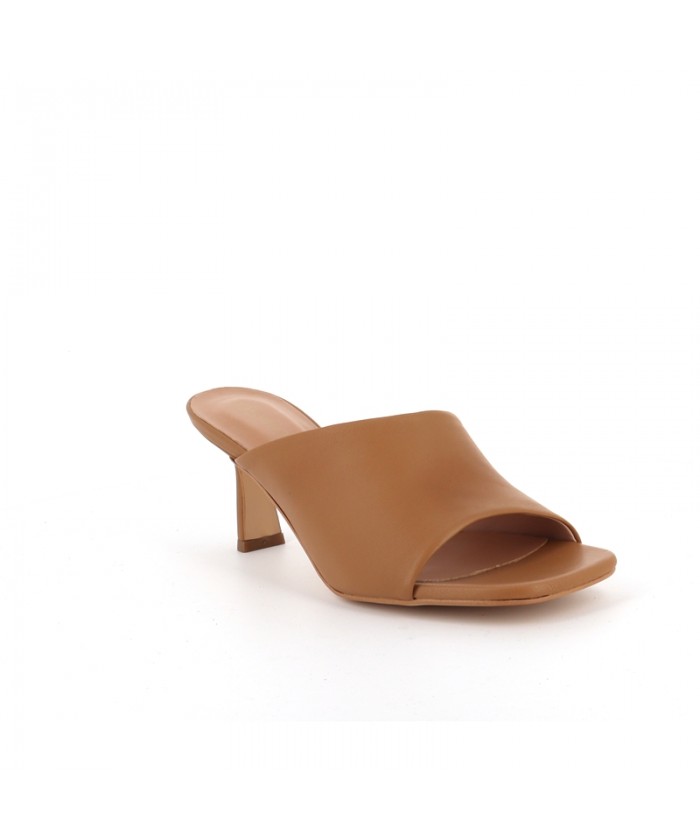 EMI MULE CUIR CAMEL